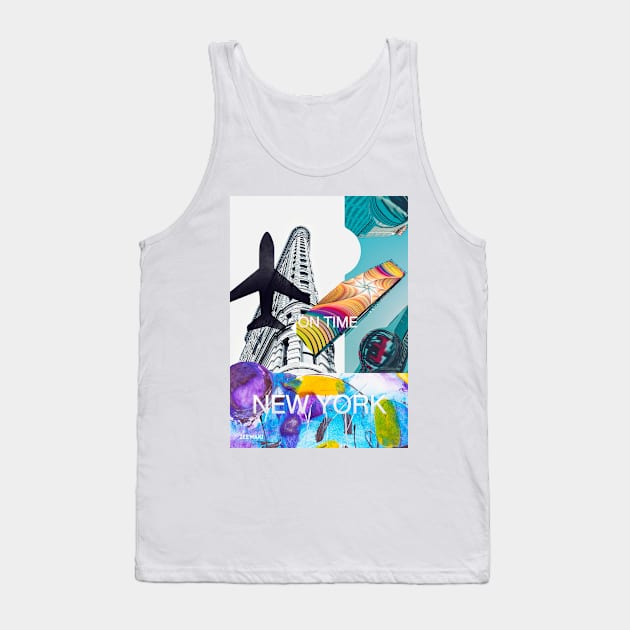 New York On Time Tank Top by Woohoo